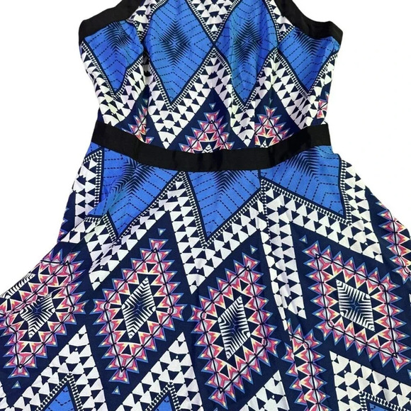Yumi Kim 100% Silk Dress Abstract Geometric Colorful Mini A-Line Size XS Women's - Picture 3 of 12